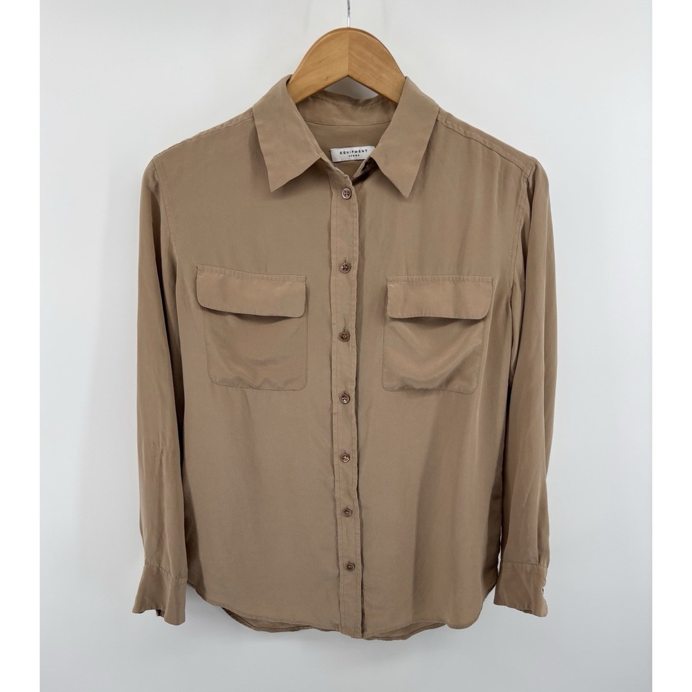 Equipment Femme 100% Silk Button Down Shirt Sz S Quiet Luxury Old Money Chic